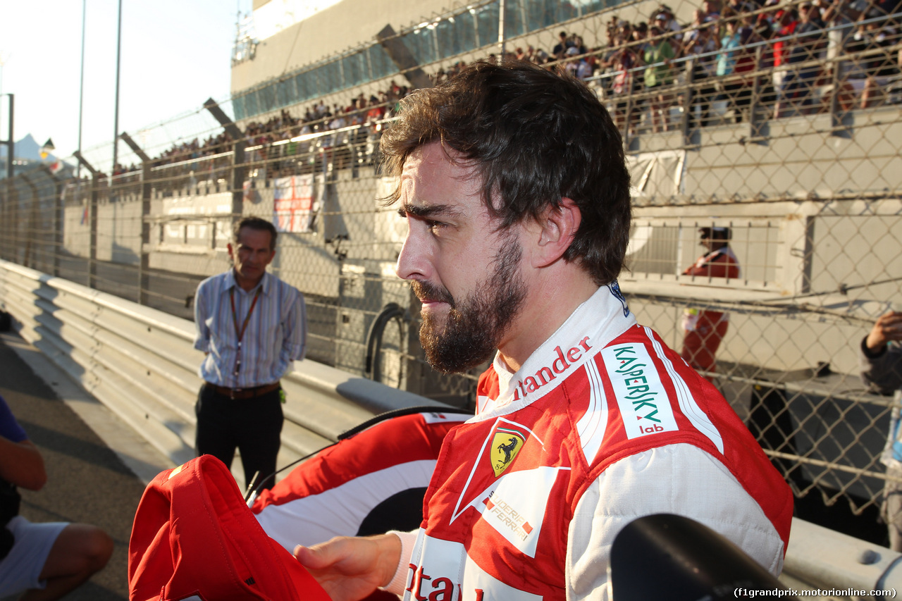 GP ABU DHABI, 23.11.2014- Gara, Fernando Alonso (ESP) Ferrari F14-T