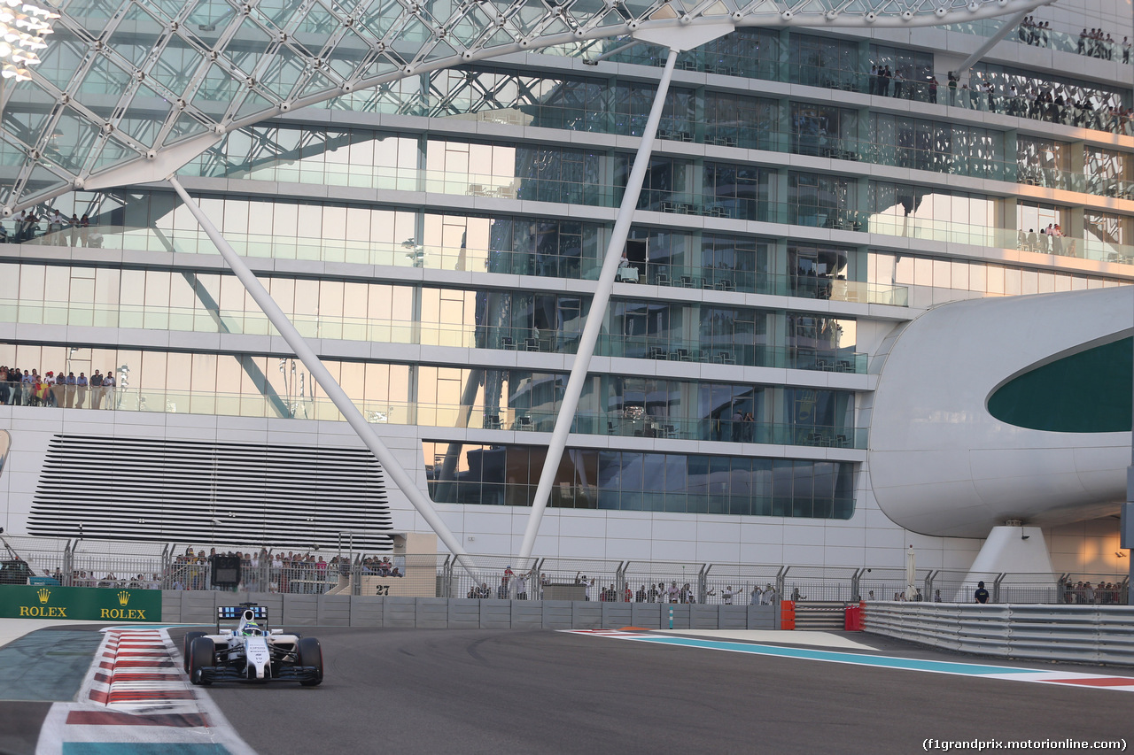 GP ABU DHABI, 23.11.2014- Gara, Felipe Massa (BRA) Williams F1 Team FW36