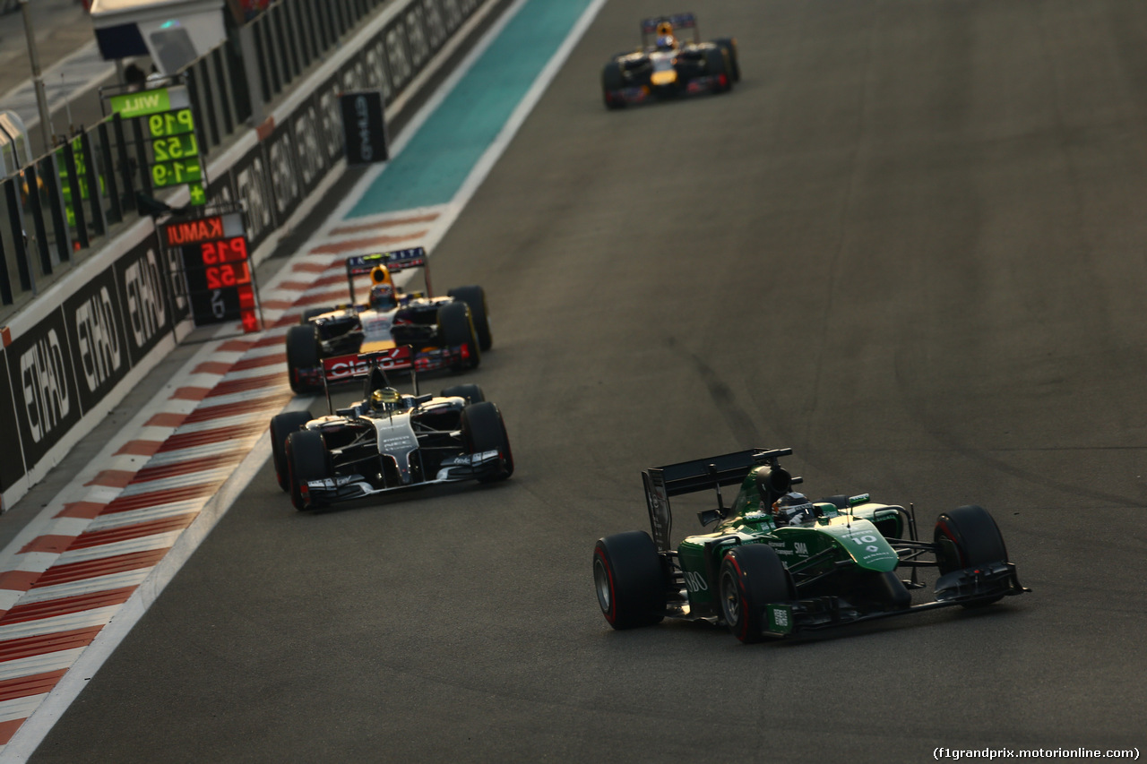 GP ABU DHABI, 23.11.2014- Gara, Kamui Kobayashi (JAP) Caterham F1 Team CT-04