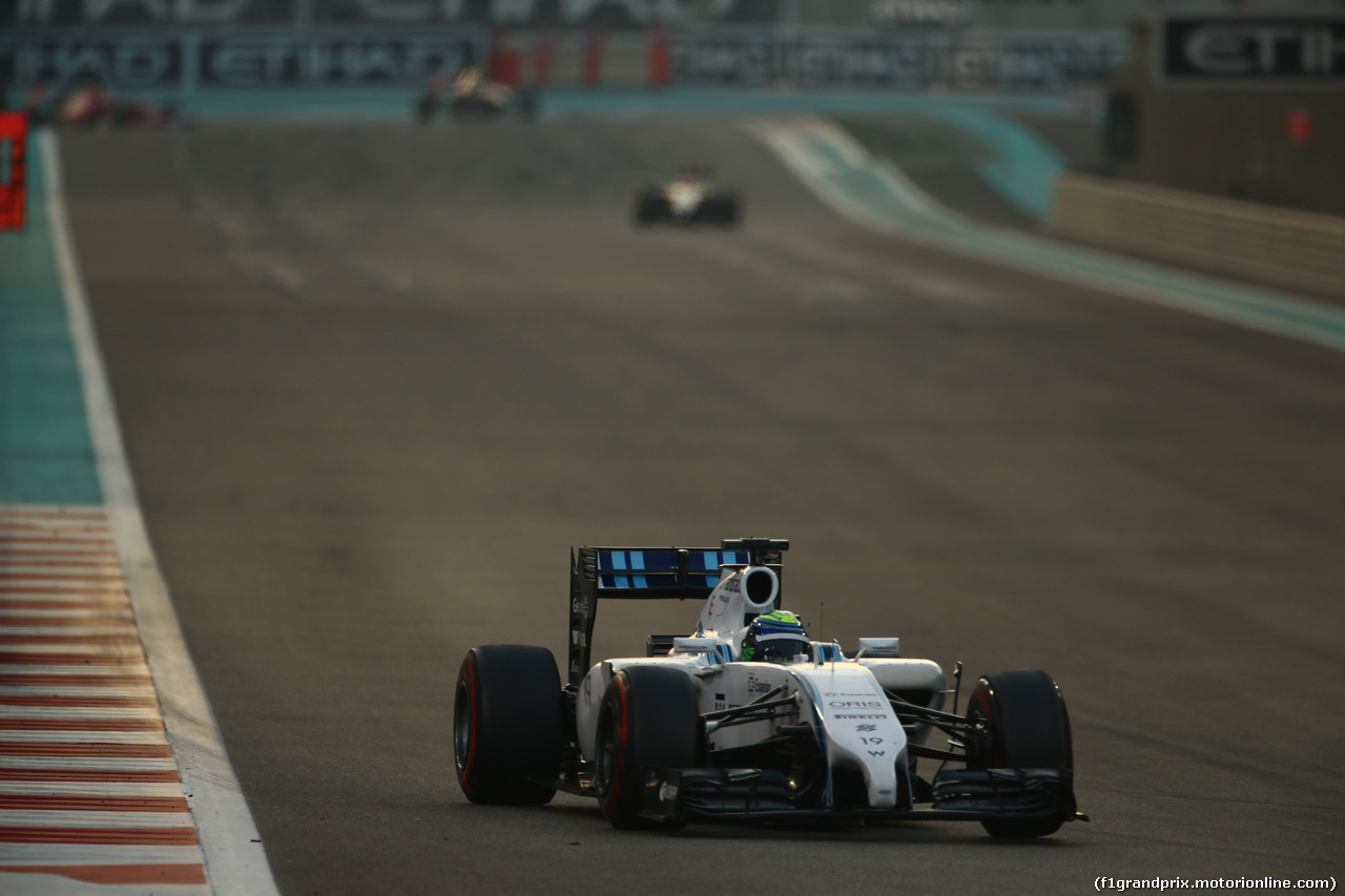 GP ABU DHABI, 23.11.2014- Gara, Felipe Massa (BRA) Williams F1 Team FW36