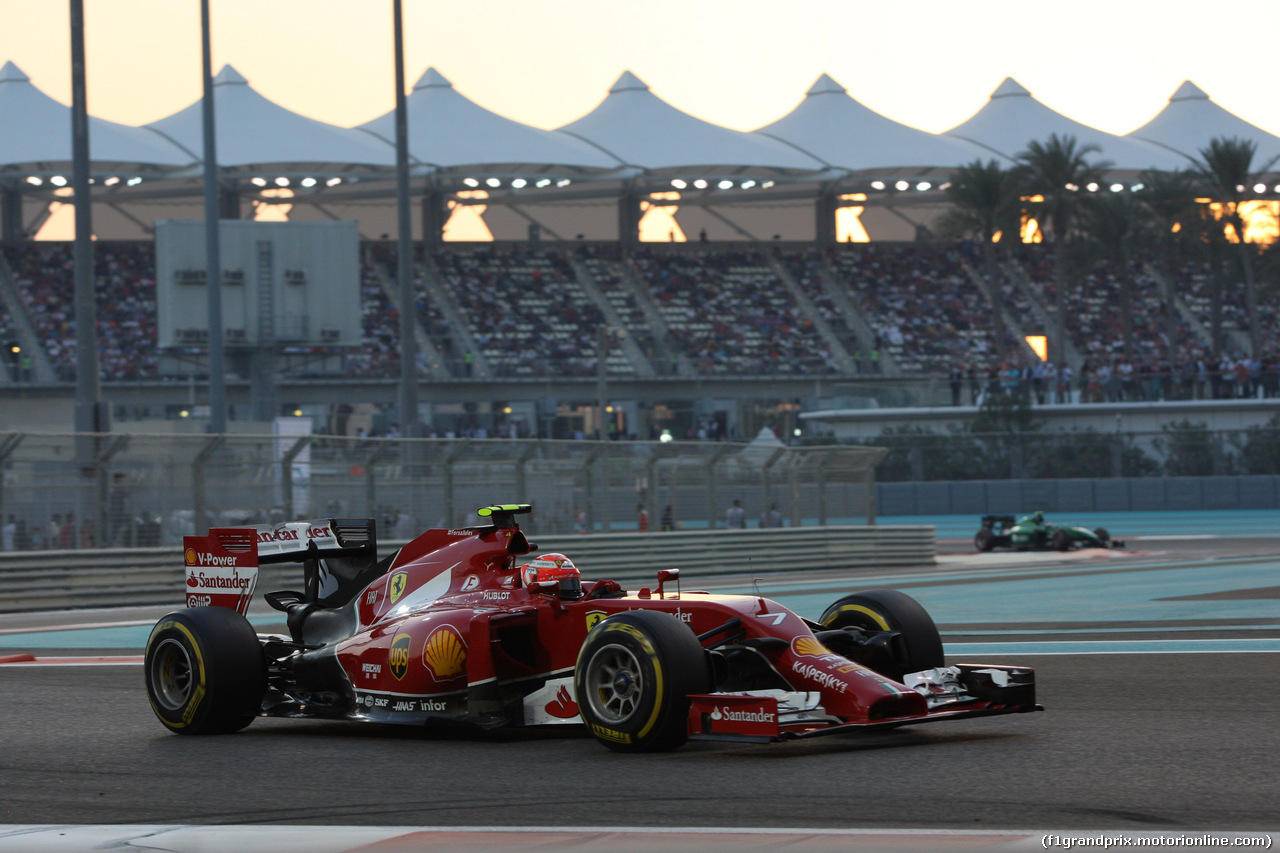 GP ABU DHABI, 23.11.2014- Gara, Kimi Raikkonen (FIN) Ferrari F14-T