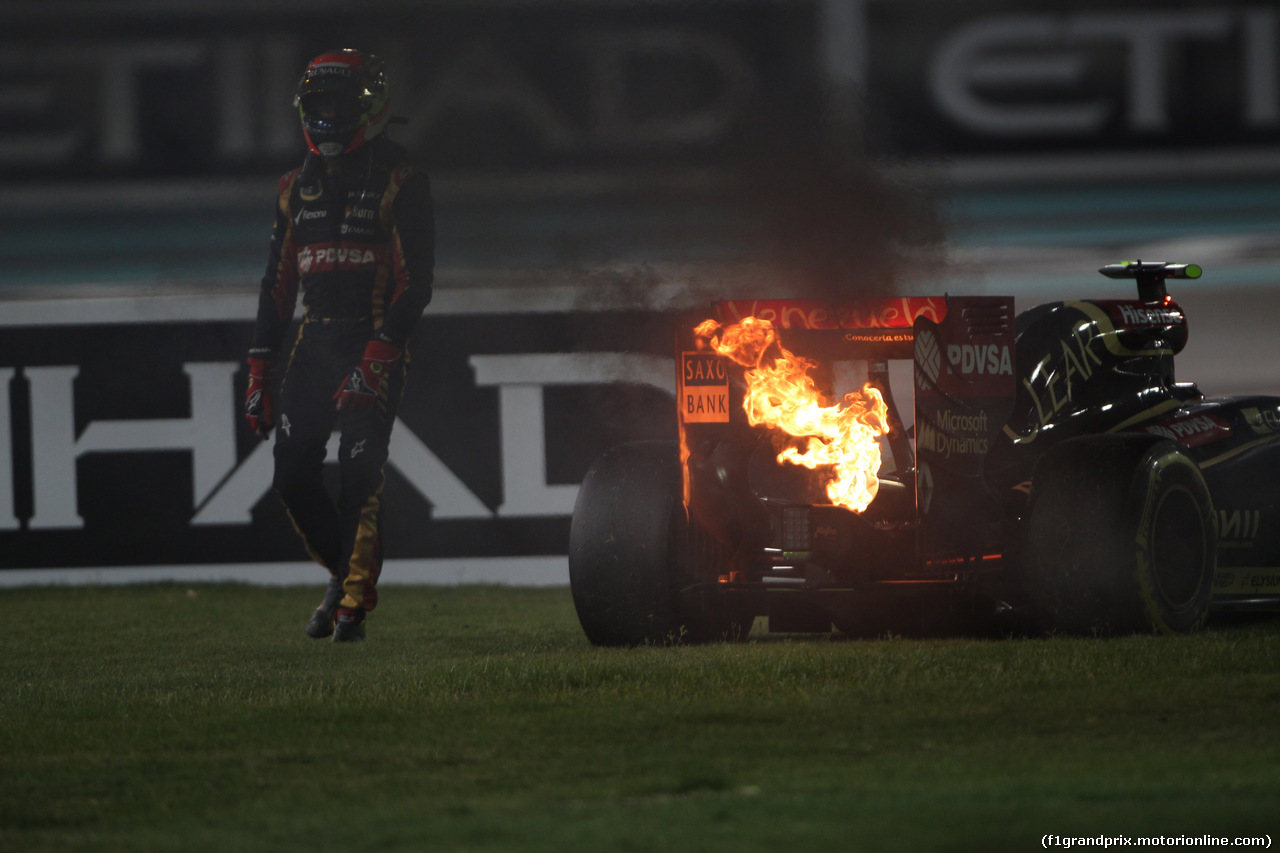 GP ABU DHABI, 23.11.2014- Gara, Pastor Maldonado (VEN) Lotus F1 Team E22