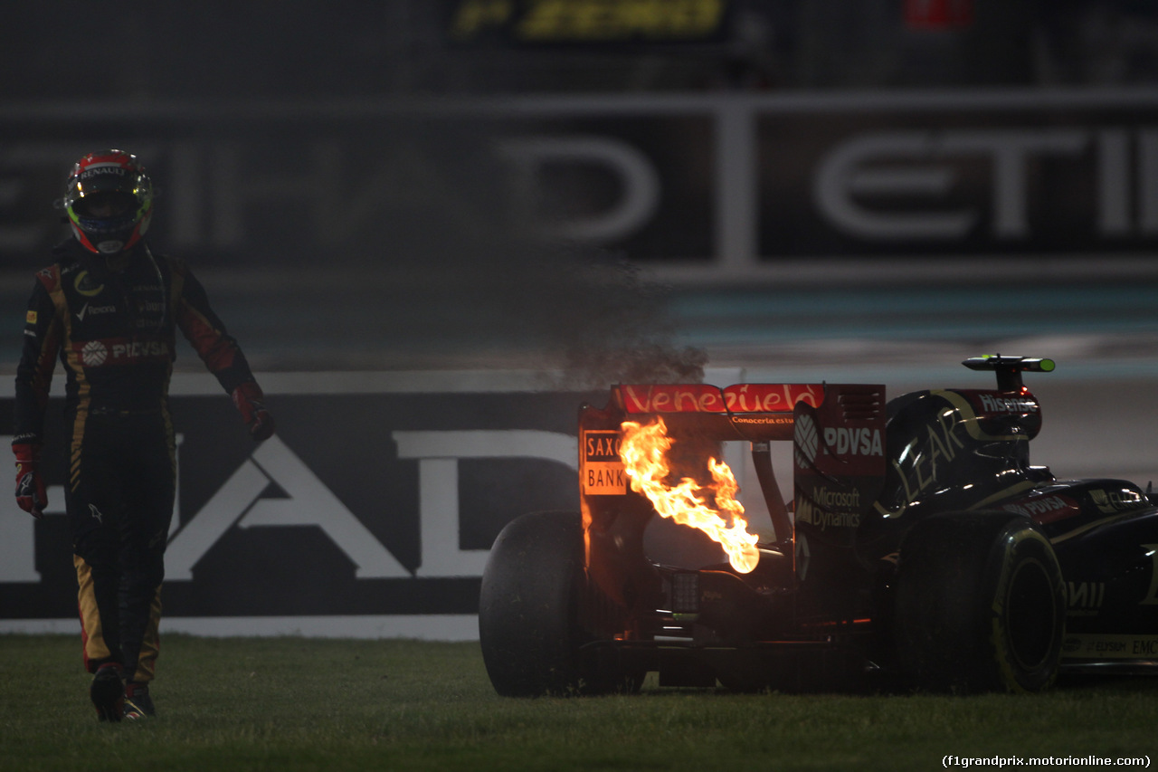 GP ABU DHABI, 23.11.2014- Gara, Pastor Maldonado (VEN) Lotus F1 Team E22