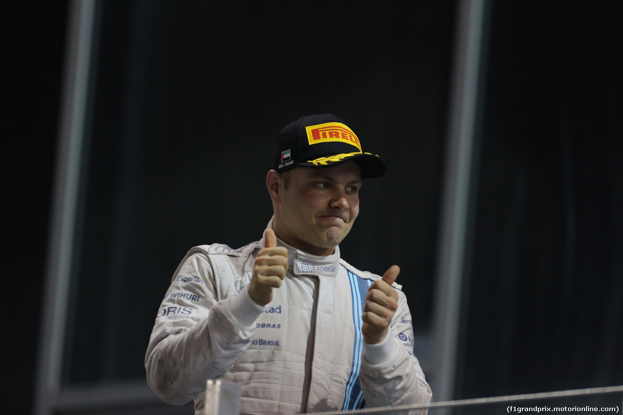 GP ABU DHABI, 23.11.2014- Gara, terzo Valtteri Bottas (FIN) Williams F1 Team FW36