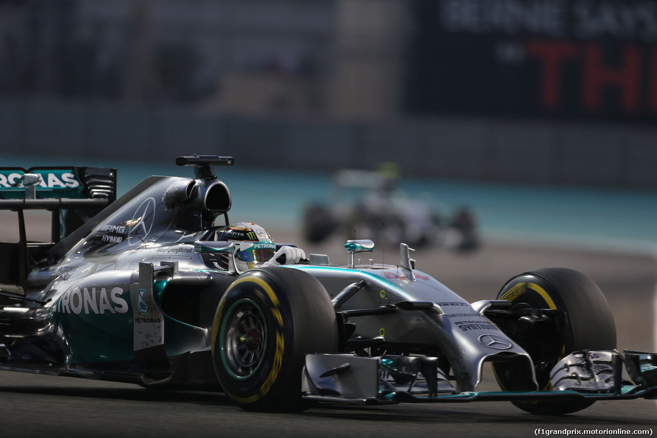 GP ABU DHABI, 23.11.2014- Gara, Lewis Hamilton (GBR) Mercedes AMG F1 W05