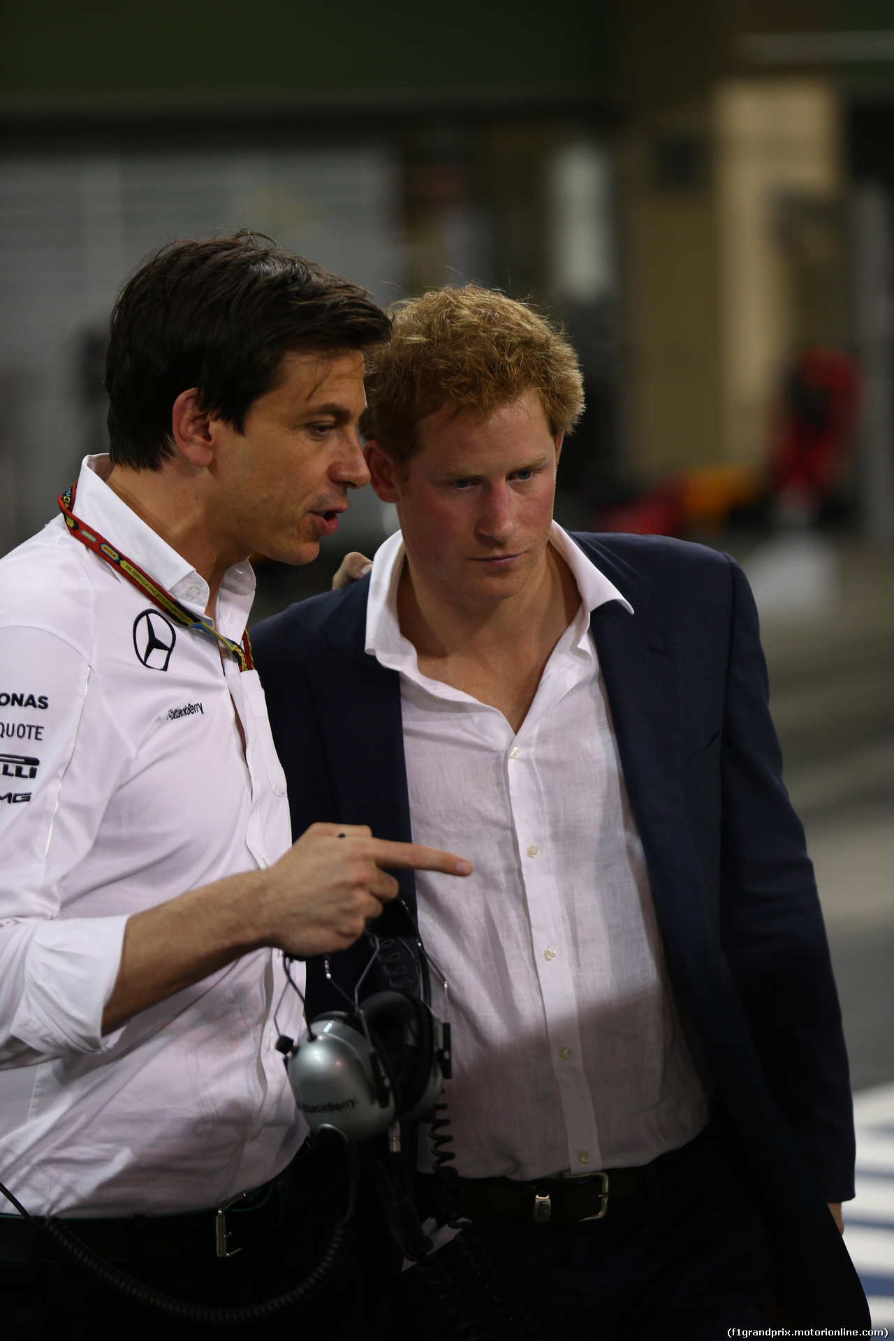 GP ABU DHABI, 23.11.2014- Gara, Toto Wolff (GER) Mercedes AMG F1 Shareholder e Executive Director e Prince Henry of Wales