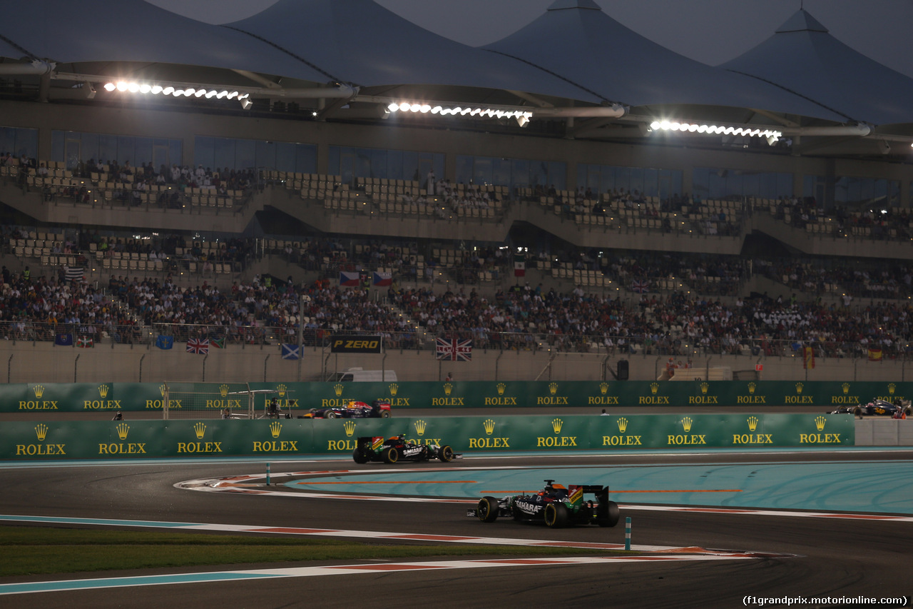 GP ABU DHABI, 23.11.2014- Gara, Nico Hulkenberg (GER) Sahara Force India F1 VJM07