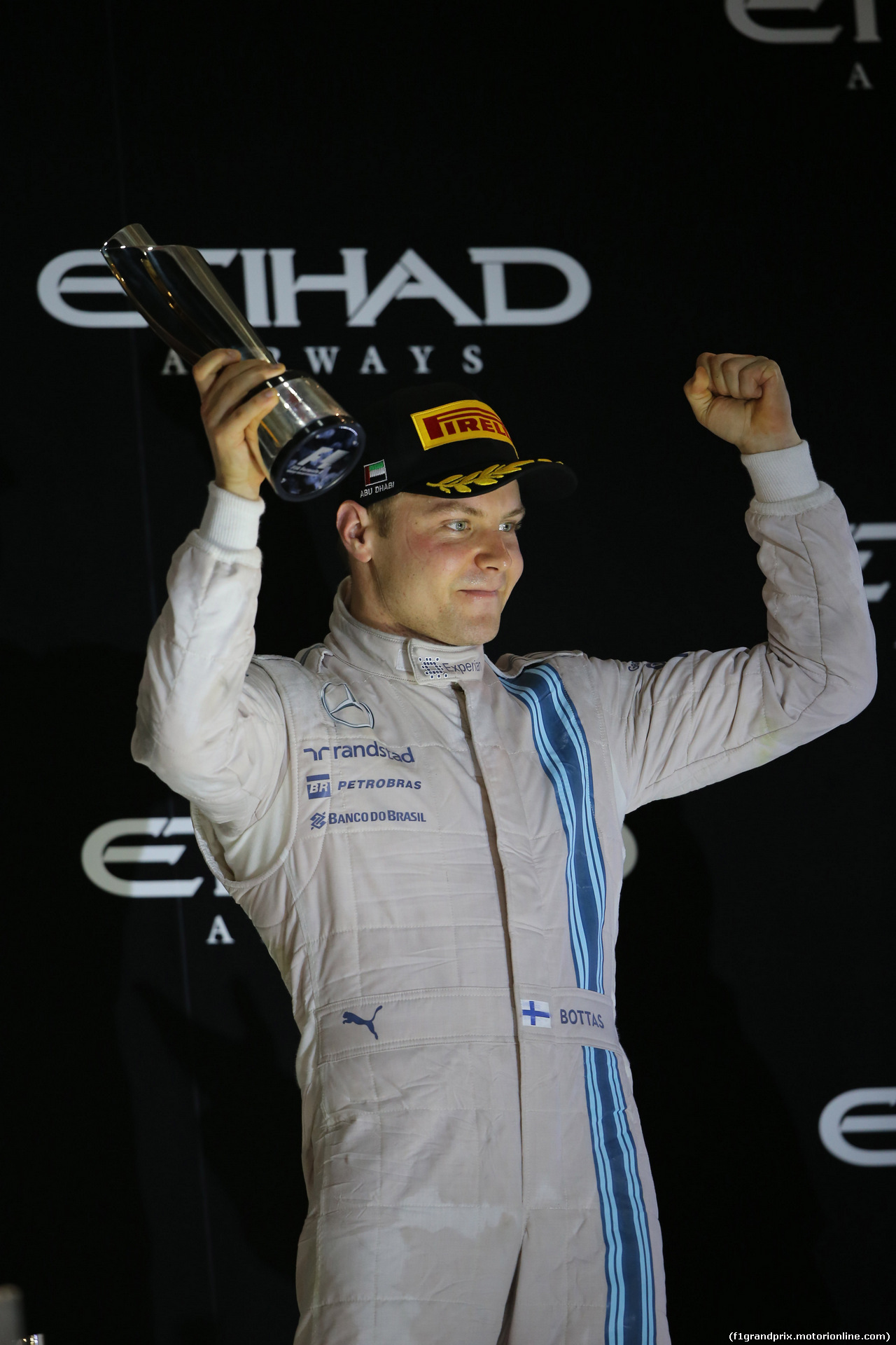 GP ABU DHABI, 23.11.2014- Gara, terzo Valtteri Bottas (FIN) Williams F1 Team FW36