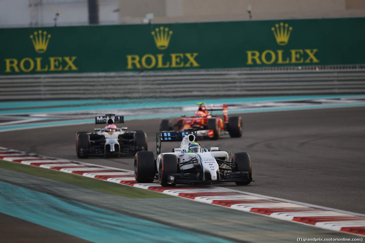 GP ABU DHABI, 23.11.2014- Gara, Felipe Massa (BRA) Williams F1 Team FW36