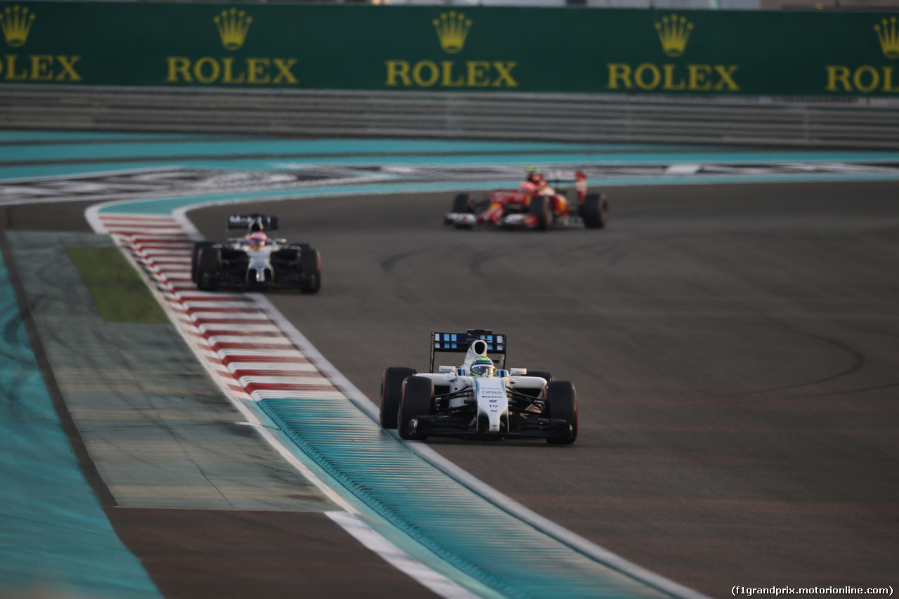 GP ABU DHABI, 23.11.2014- Gara, Felipe Massa (BRA) Williams F1 Team FW36