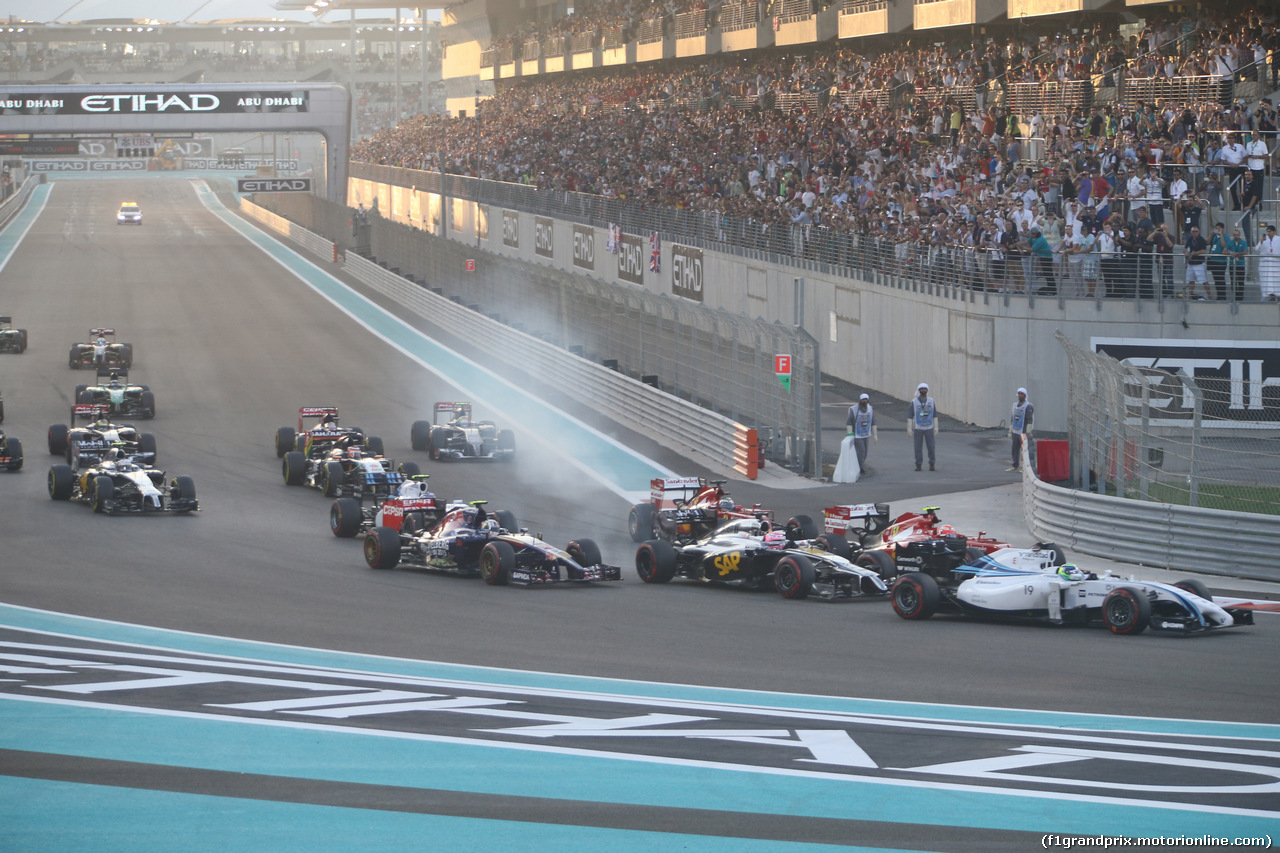 GP ABU DHABI, 23.11.2014- Gara, Felipe Massa (BRA) Williams F1 Team FW36