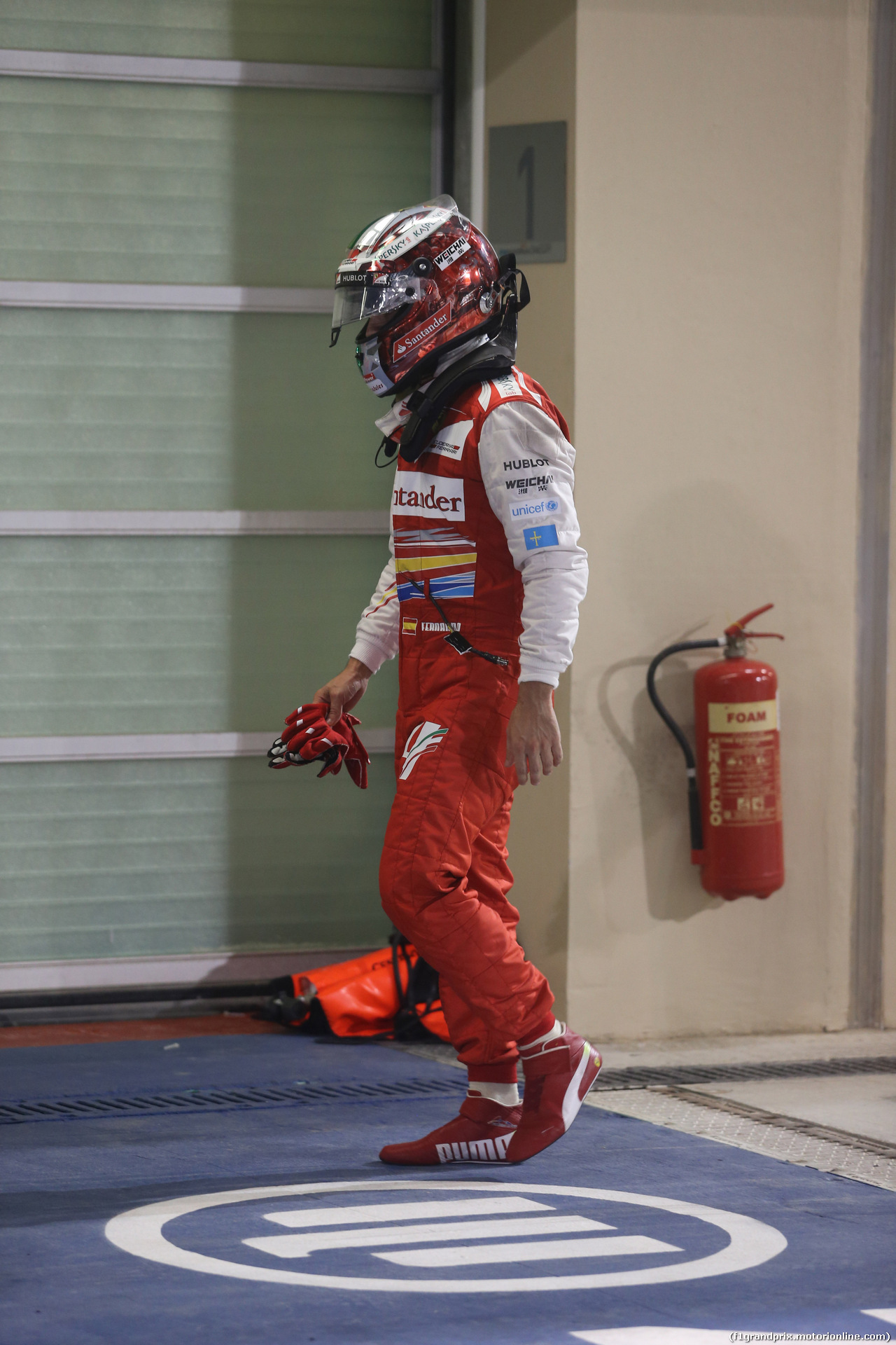 GP ABU DHABI, 23.11.2014- Gara, Fernando Alonso (ESP) Ferrari F14-T