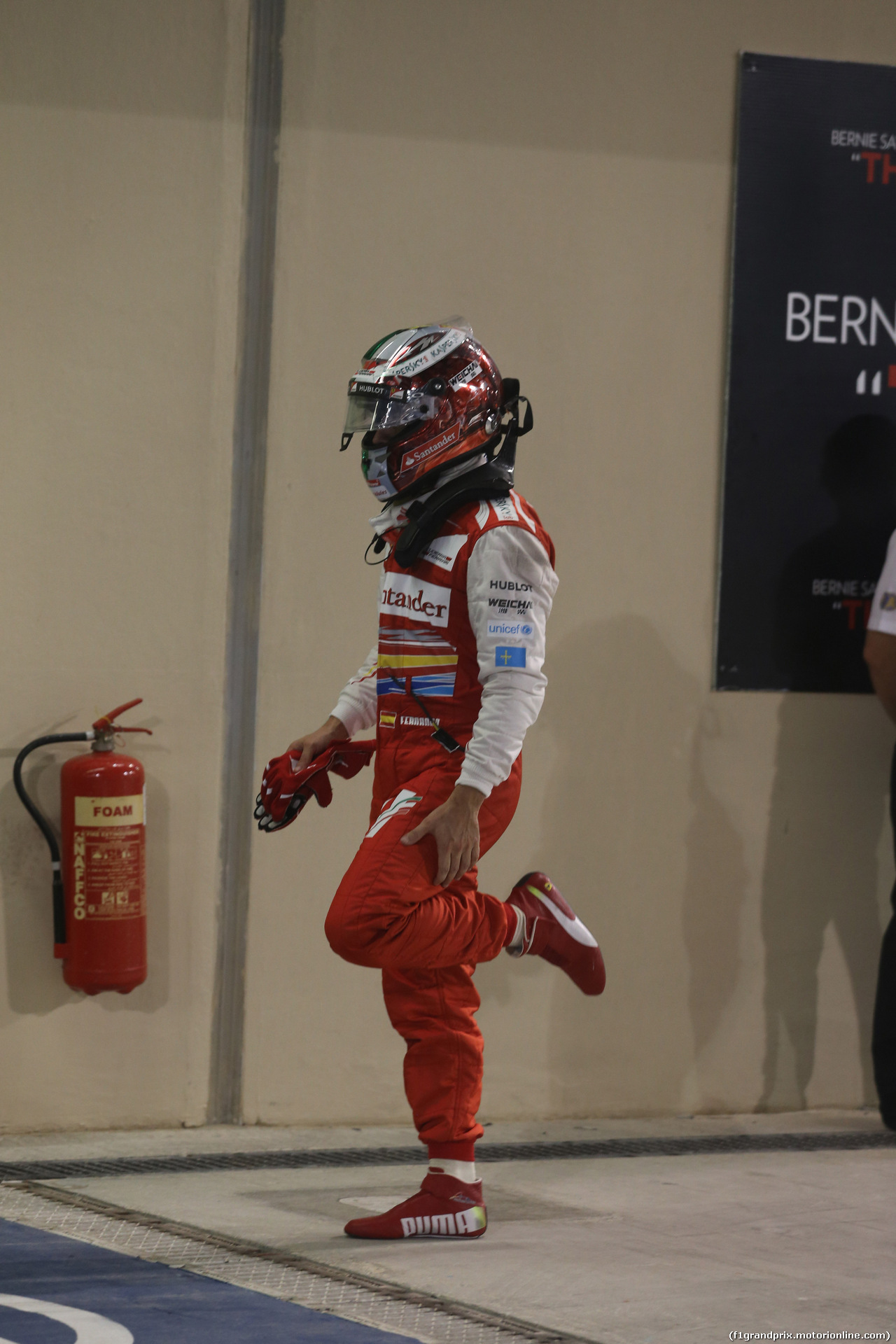 GP ABU DHABI, 23.11.2014- Gara, Fernando Alonso (ESP) Ferrari F14-T