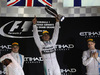 GP ABU DHABI, 23.11.2014- Gara, Lewis Hamilton (GBR) Mercedes AMG F1 W05 vincitore e Champion F1 2014, secondo Felipe Massa (BRA) Williams F1 Team FW36 e terzo Valtteri Bottas (FIN) Williams F1 Team FW36