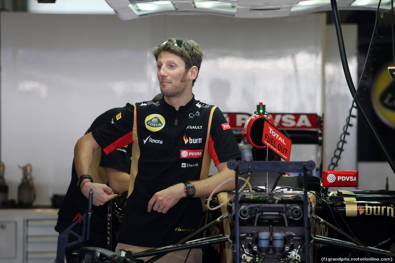 GP ABU DHABI, 20.11.2014 - Romain Grosjean (FRA) Lotus F1 Team E22