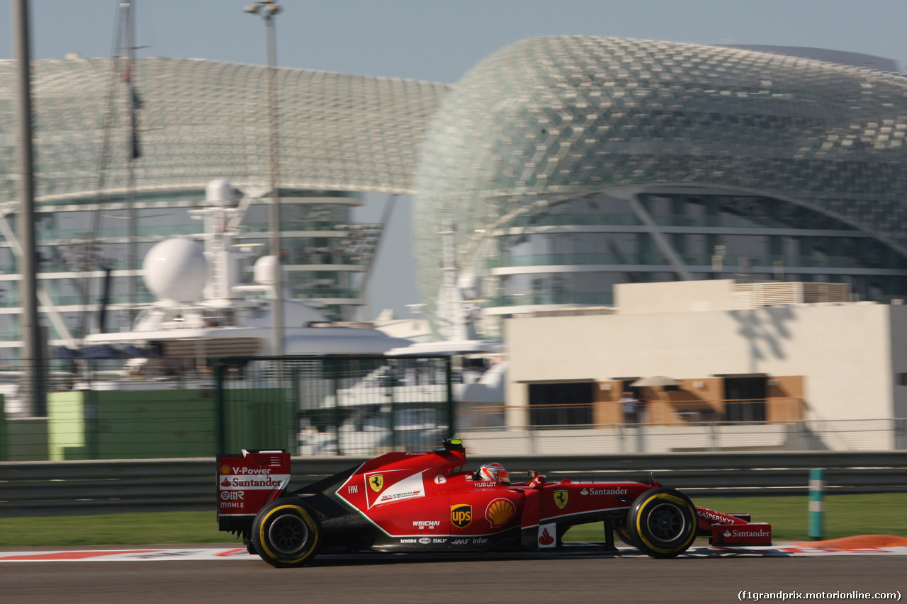 GP ABU DHABI, 22.11.2014 - Prove Libere 3, Kimi Raikkonen (FIN) Ferrari F14-T