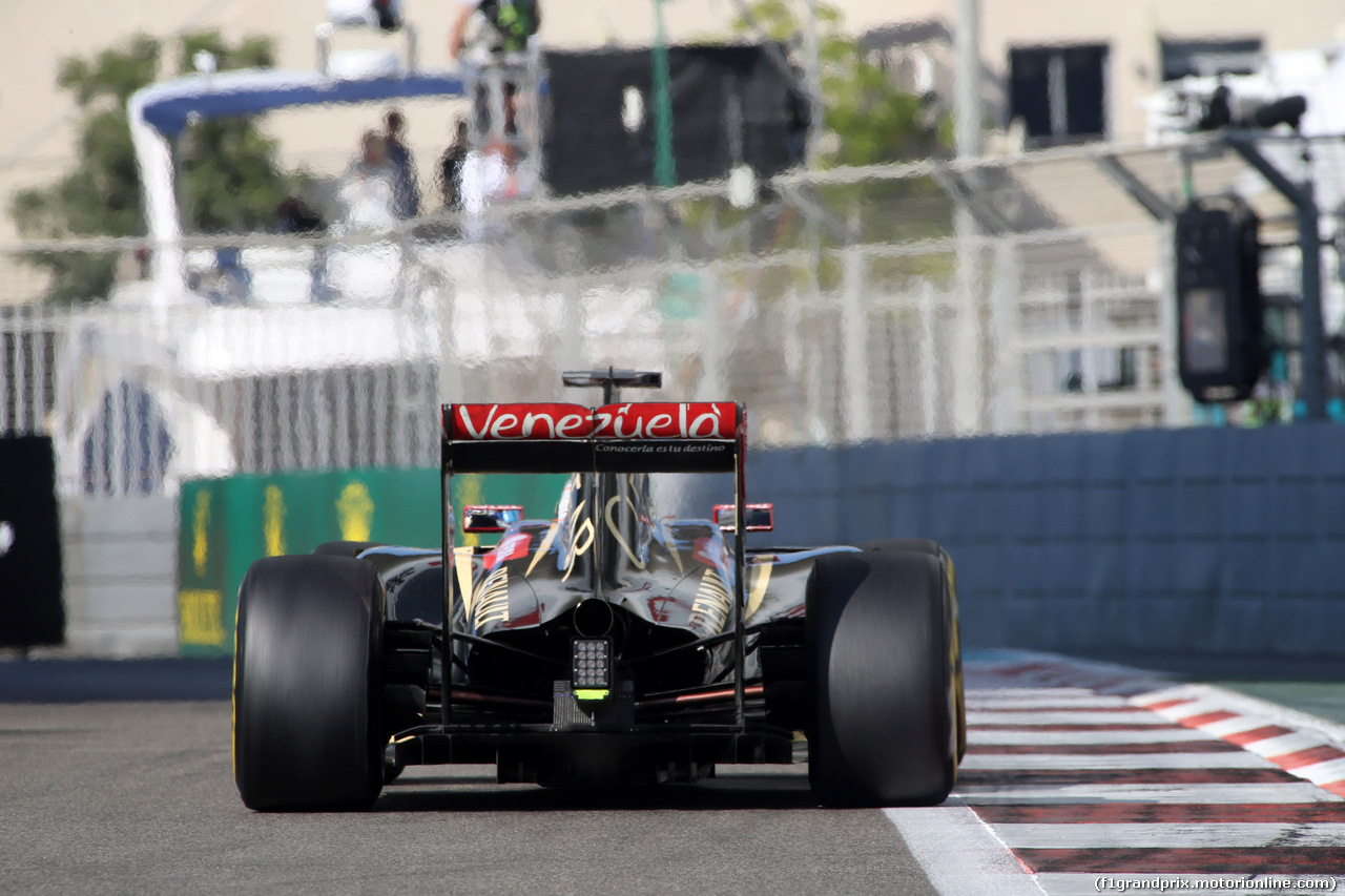 GP ABU DHABI, 22.1.2014 - Free practice 3, Romain Grosjean (FRA) Lotus F1 Team E22