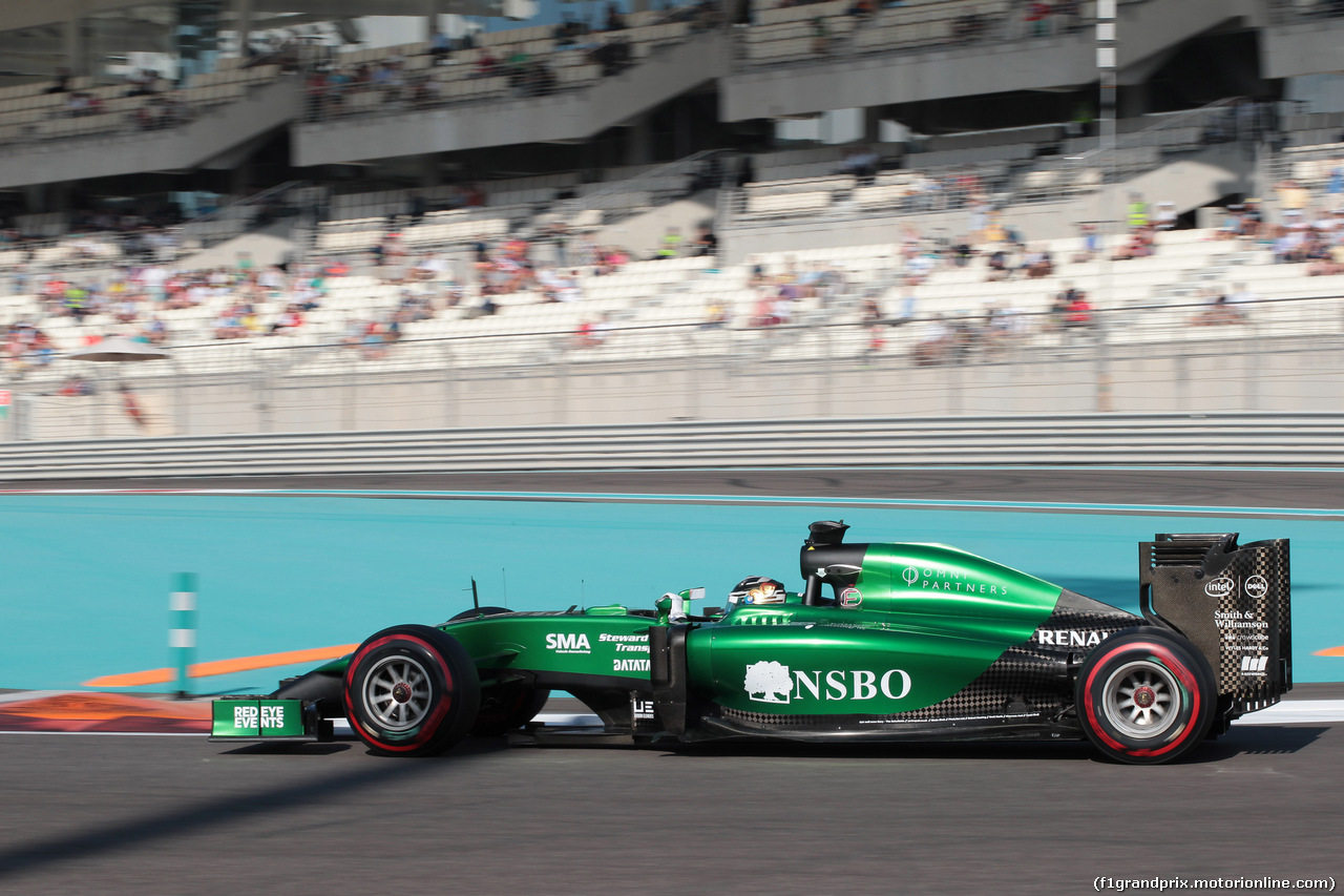 GP ABU DHABI, 22.1.2014 - Free practice 3, Kamui Kobayashi Caterham F1 Team CT-04