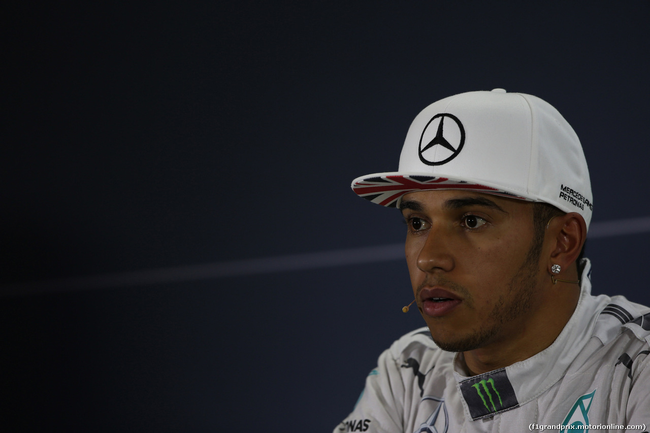 GP ABU DHABI, 22.11.2014 - Qualifiche, Press Conference, Lewis Hamilton (GBR) Mercedes AMG F1 W05