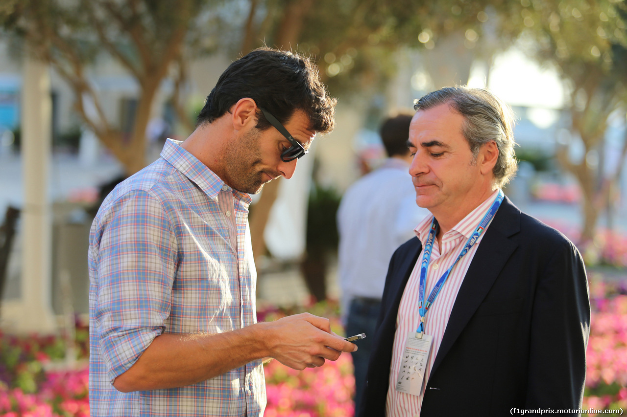 GP ABU DHABI, 22.11.2014 - Qualifiche, Mark Webber (AUS) e Carlos Sainz