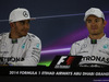 GP ABU DHABI, 22.11.2014 - Qualifiche, Press Conference, Lewis Hamilton (GBR) Mercedes AMG F1 W05 e Nico Rosberg (GER), Mercedes AMG F1 W05