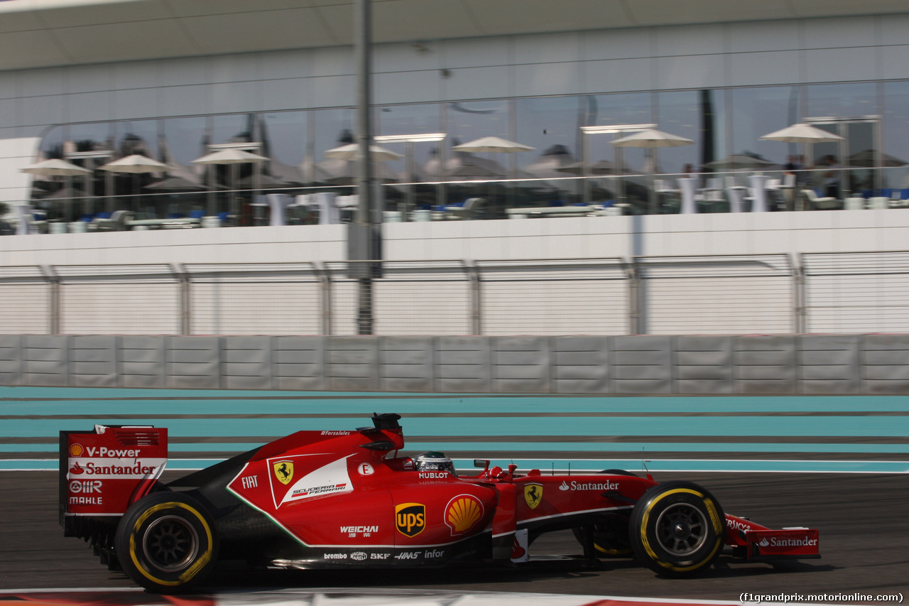 GP ABU DHABI, 21.11.2014 - Prove Libere 1, Kimi Raikkonen (FIN) Ferrari F14-T