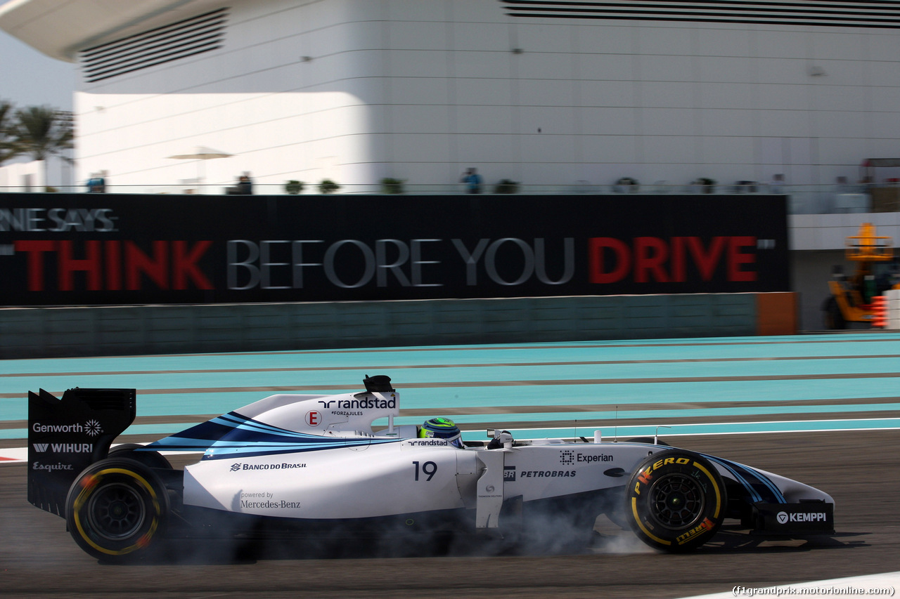 GP ABU DHABI, 21.11.2014 - Prove Libere 1, Felipe Massa (BRA) Williams F1 Team FW36