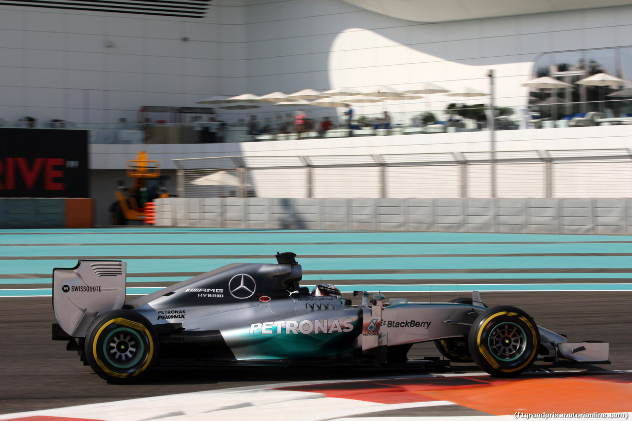 GP ABU DHABI, 21.11.2014 - Prove Libere 1, Lewis Hamilton (GBR) Mercedes AMG F1 W05