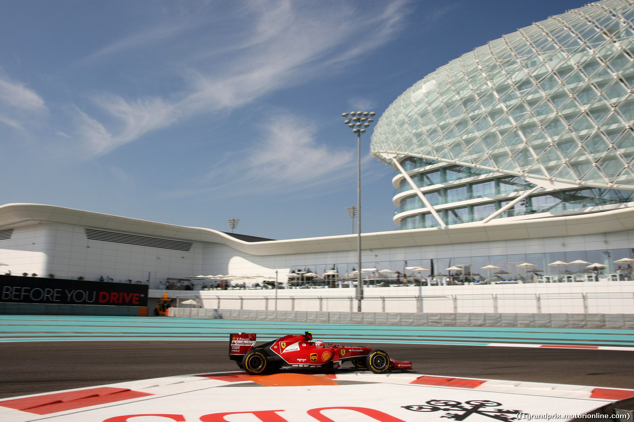 GP ABU DHABI, 21.11.2014 - Prove Libere 1, Kimi Raikkonen (FIN) Ferrari F14-T