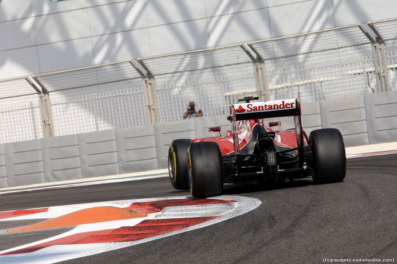 GP ABU DHABI, 21.11.2014 - Prove Libere 1, Kimi Raikkonen (FIN) Ferrari F14-T