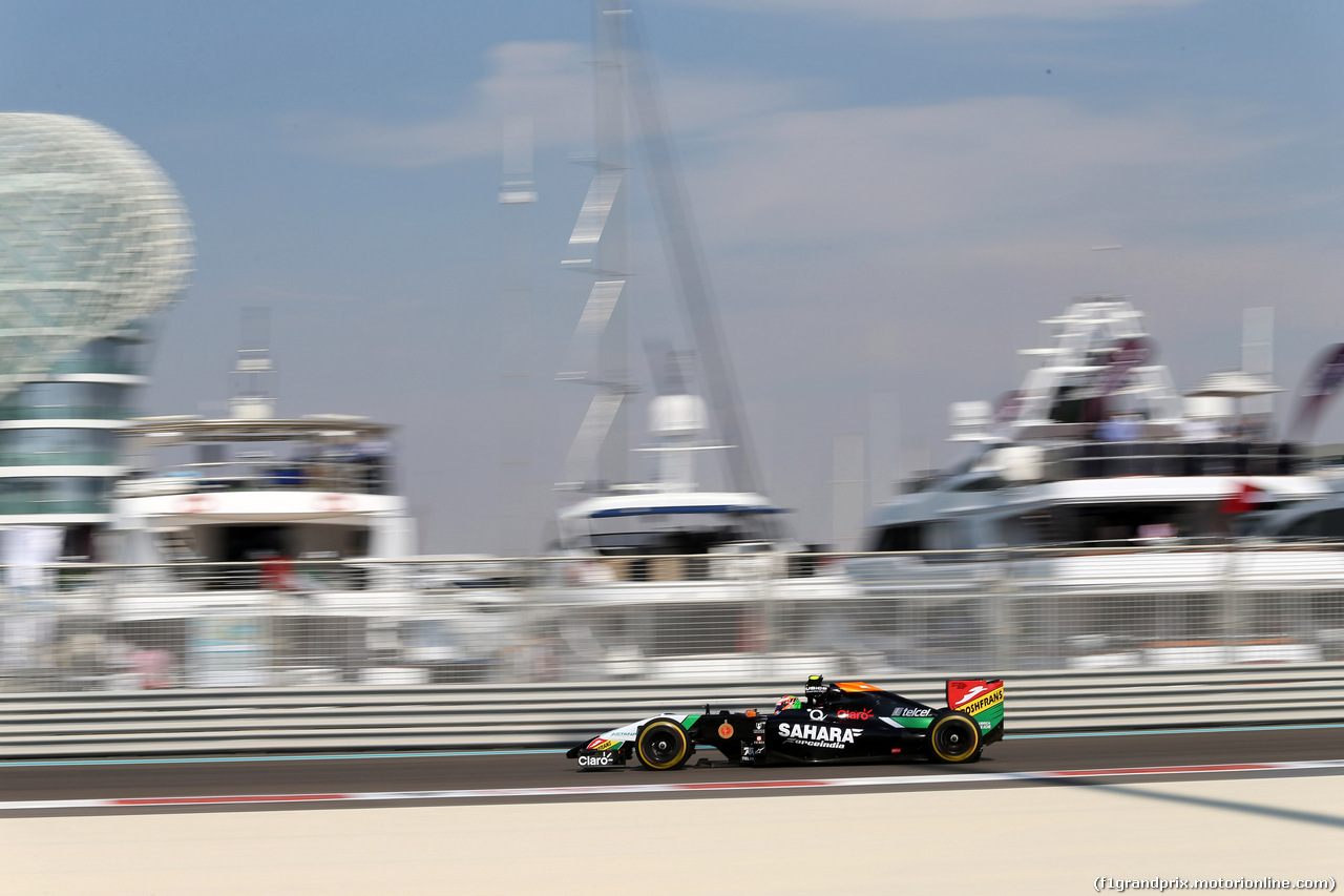 GP ABU DHABI, 21.11.2014 - Prove Libere 1, Sergio Perez (MEX) Sahara Force India F1 VJM07