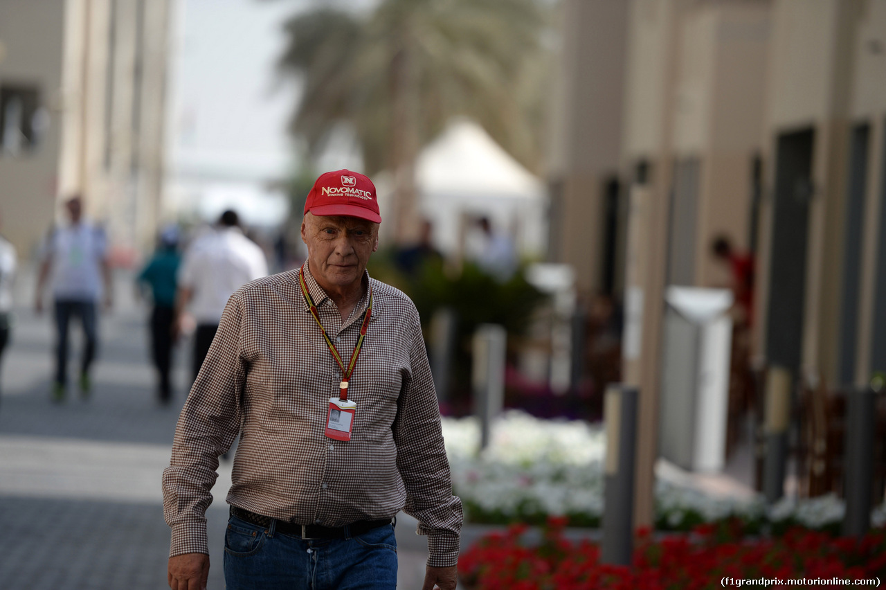 GP ABU DHABI, 21.11.2014 - Prove Libere 1, Nikki Lauda (AU), Mercedes