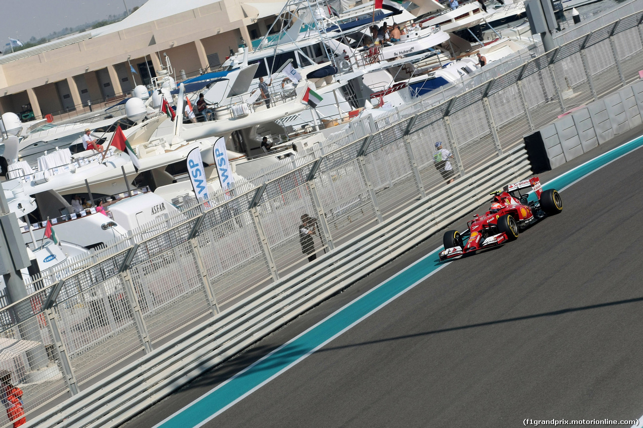GP ABU DHABI, 21.11.2014 - Prove Libere 1, Kimi Raikkonen (FIN) Ferrari F14-T
