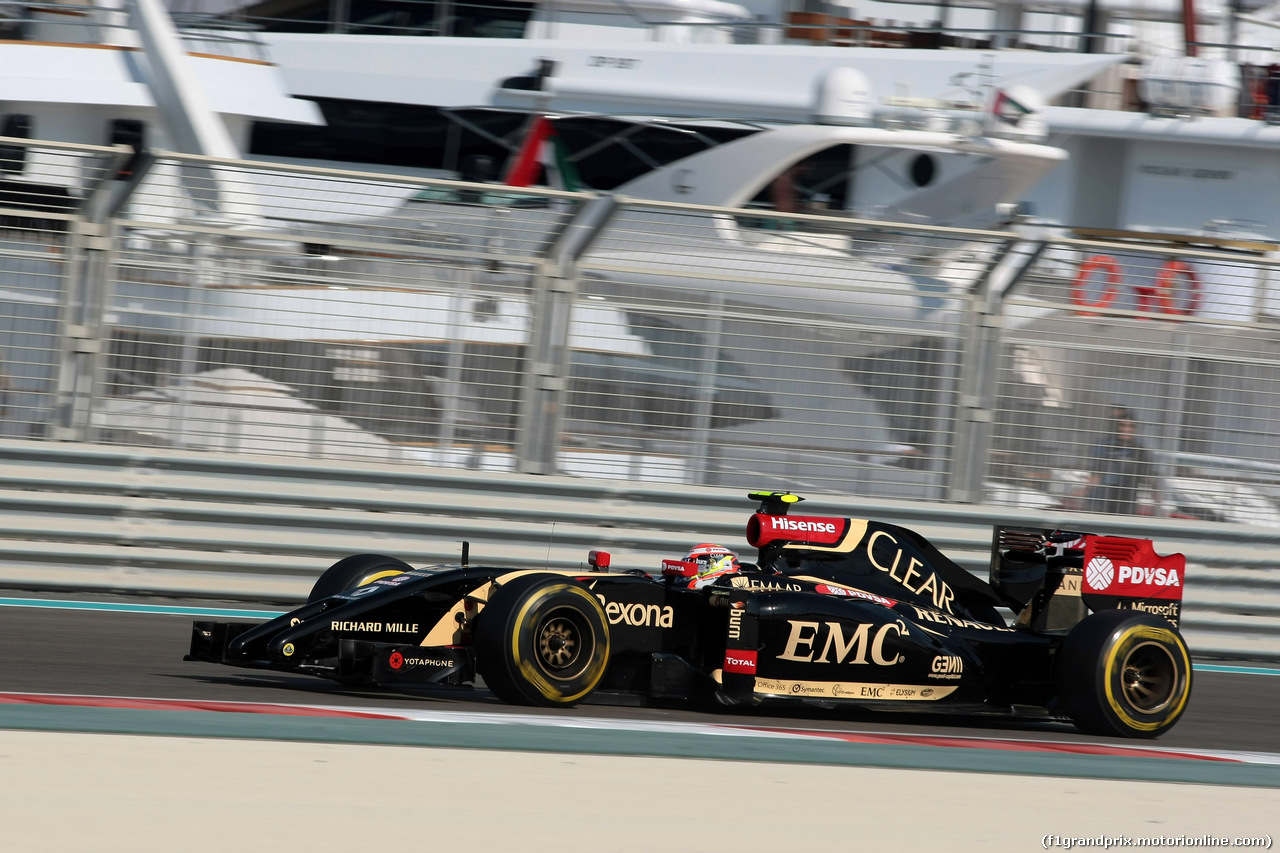 GP ABU DHABI, 21.11.2014 - Prove Libere 1, Pastor Maldonado (VEN) Lotus F1 Team E22