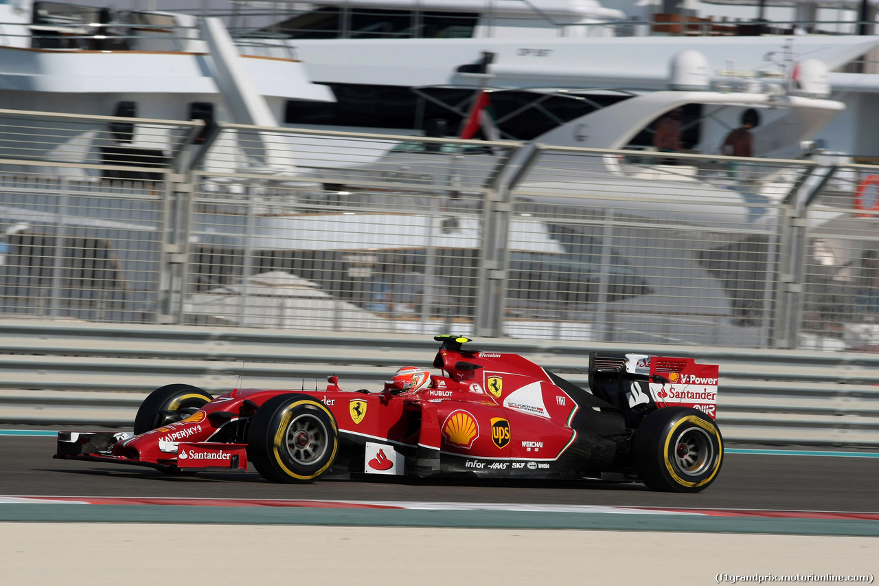GP ABU DHABI, 21.11.2014 - Prove Libere 1, Kimi Raikkonen (FIN) Ferrari F14-T