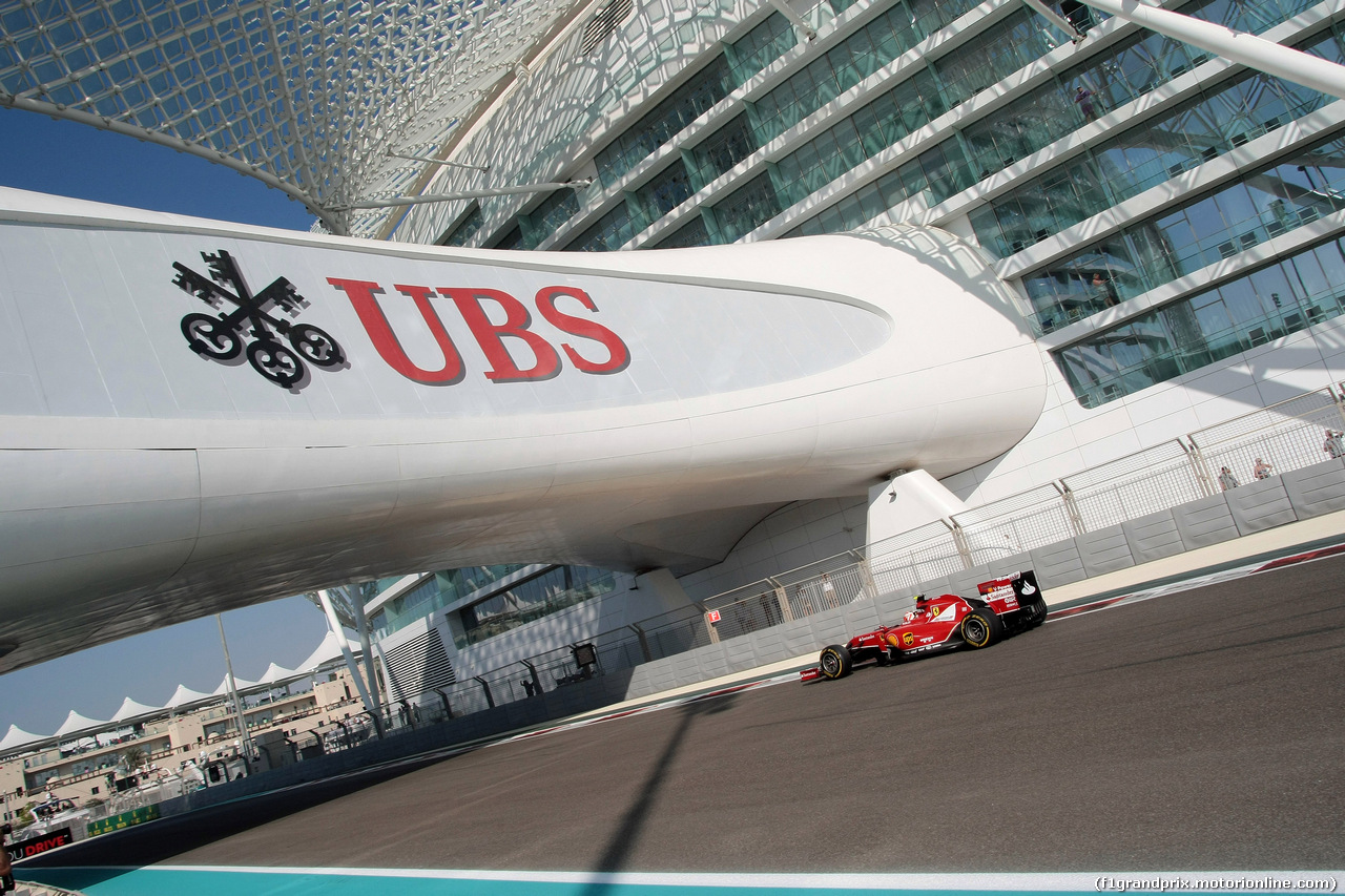 GP ABU DHABI, 21.11.2014 - Prove Libere 1, Kimi Raikkonen (FIN) Ferrari F14-T