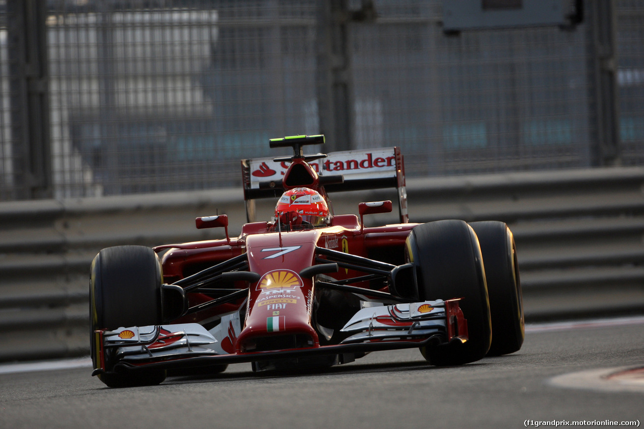 GP ABU DHABI, 21.11.2014 - Prove Libere 2, Kimi Raikkonen (FIN) Ferrari F14-T