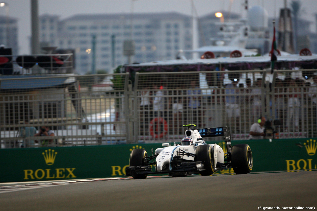 GP ABU DHABI, 21.11.2014 - Prove Libere 2, Valtteri Bottas (FIN) Williams F1 Team FW36