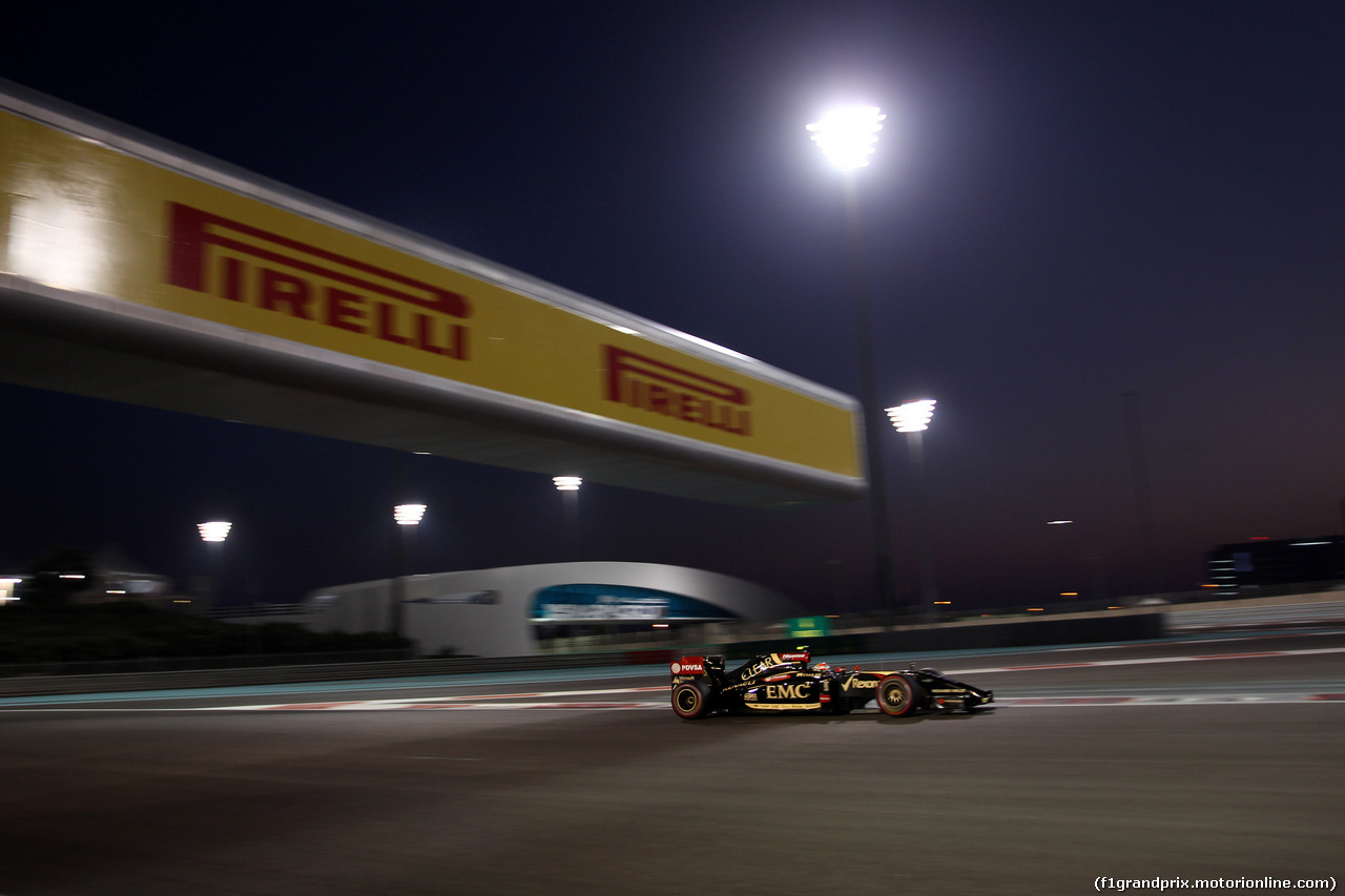 GP ABU DHABI, 21.11.2014 - Prove Libere 2, Pastor Maldonado (VEN) Lotus F1 Team E22
