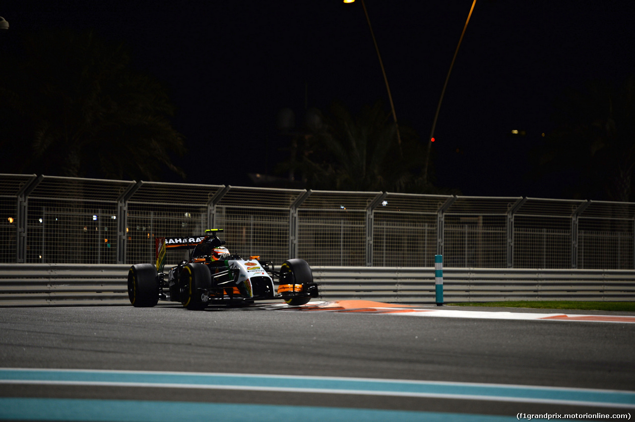 GP ABU DHABI, 21.11.2014 - Prove Libere 2, Sergio Perez (MEX) Sahara Force India F1 VJM07