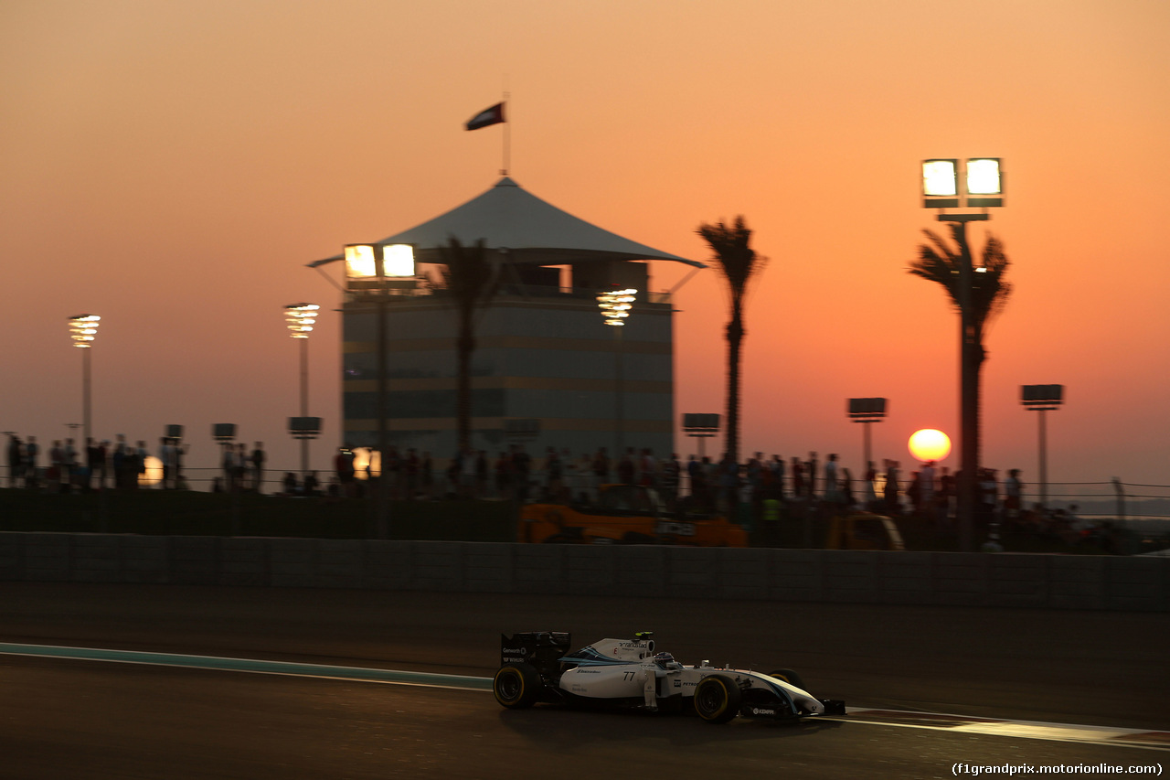 GP ABU DHABI, 21.11.2014 - Prove Libere 2, Valtteri Bottas (FIN) Williams F1 Team FW36