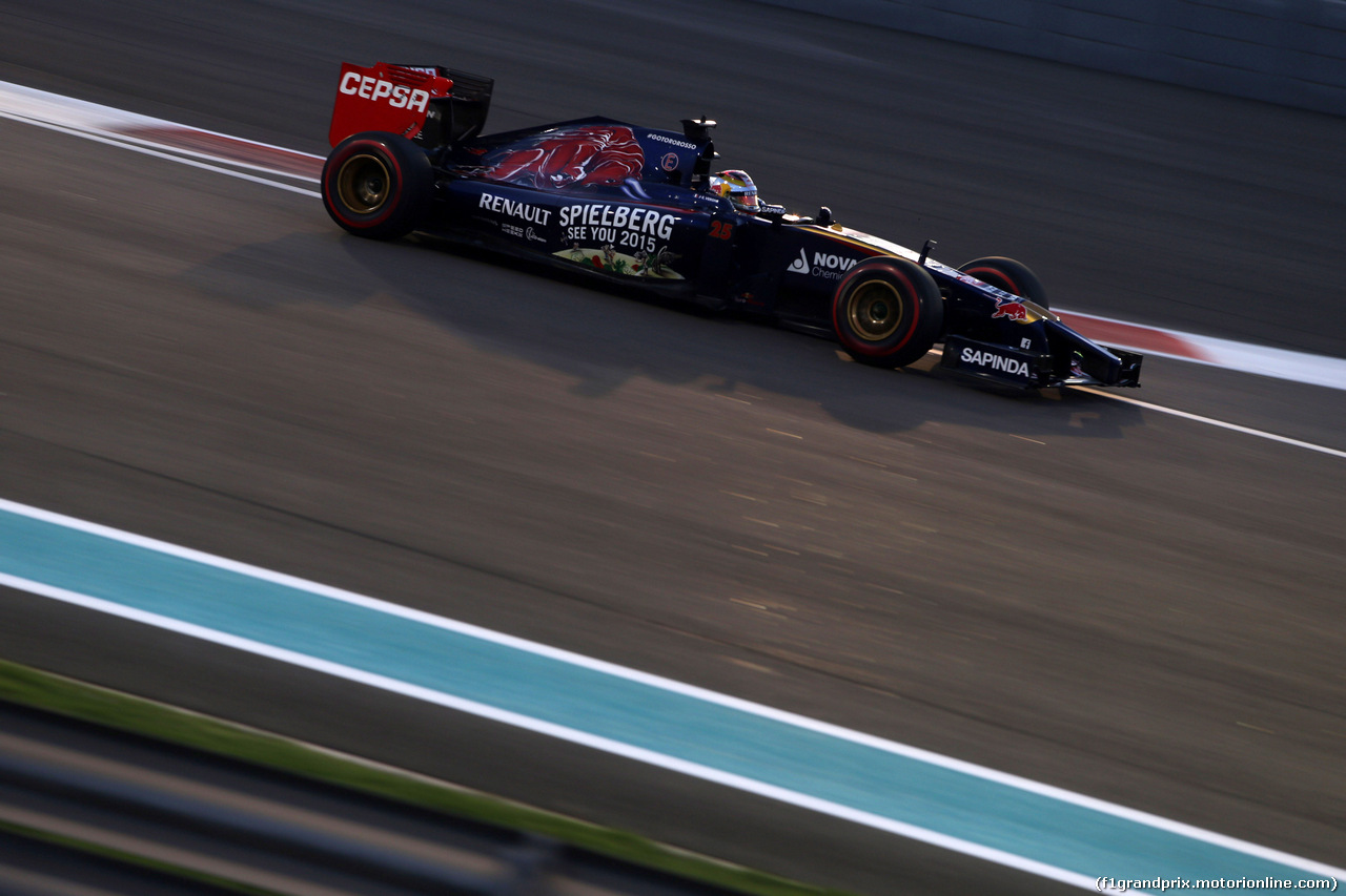 GP ABU DHABI, 21.11.2014 - Prove Libere 2, Jean-Eric Vergne (FRA) Scuderia Toro Rosso STR9