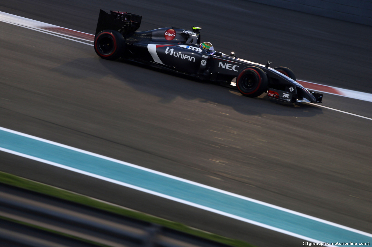 GP ABU DHABI, 21.11.2014 - Prove Libere 2, Esteban Gutierrez (MEX), Sauber F1 Team C33