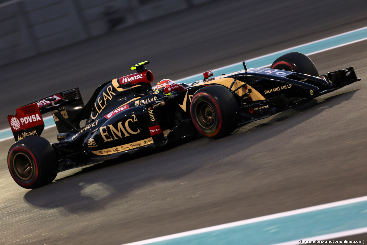 GP ABU DHABI, 21.11.2014 - Prove Libere 2, Pastor Maldonado (VEN) Lotus F1 Team E22