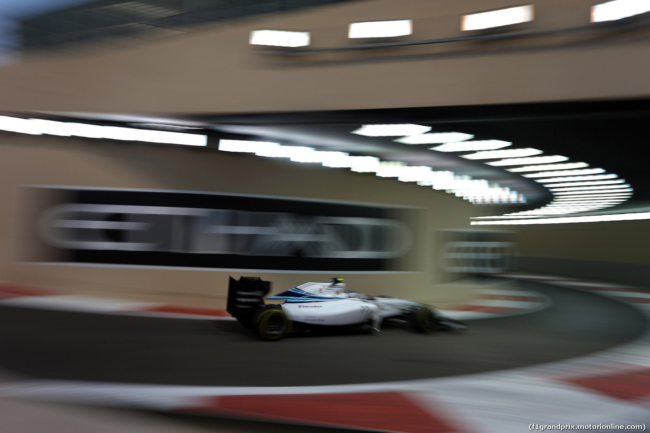 GP ABU DHABI, 21.11.2014 - Prove Libere 2, Valtteri Bottas (FIN) Williams F1 Team FW36