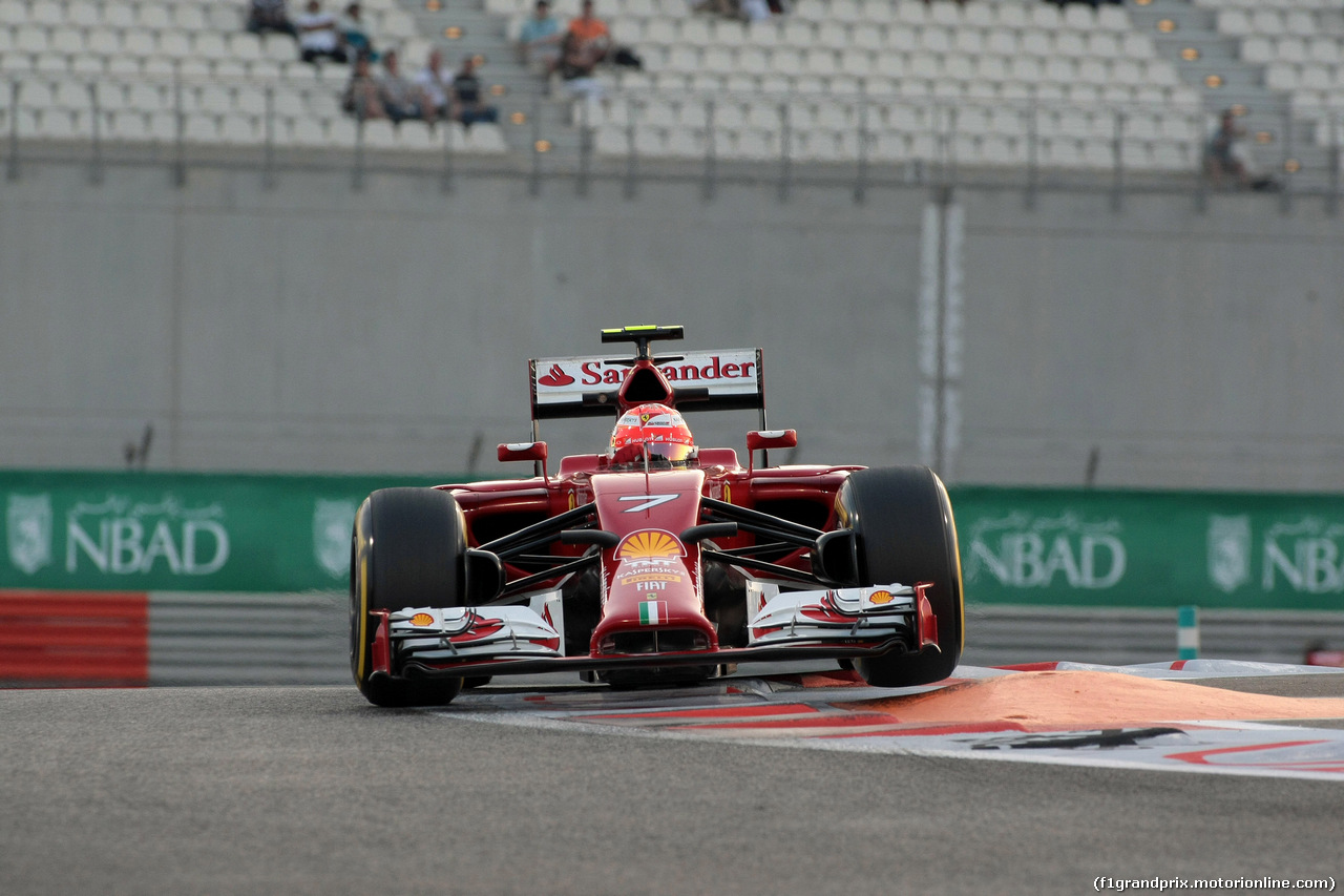 GP ABU DHABI, 21.11.2014 - Prove Libere 2, Kimi Raikkonen (FIN) Ferrari F14-T