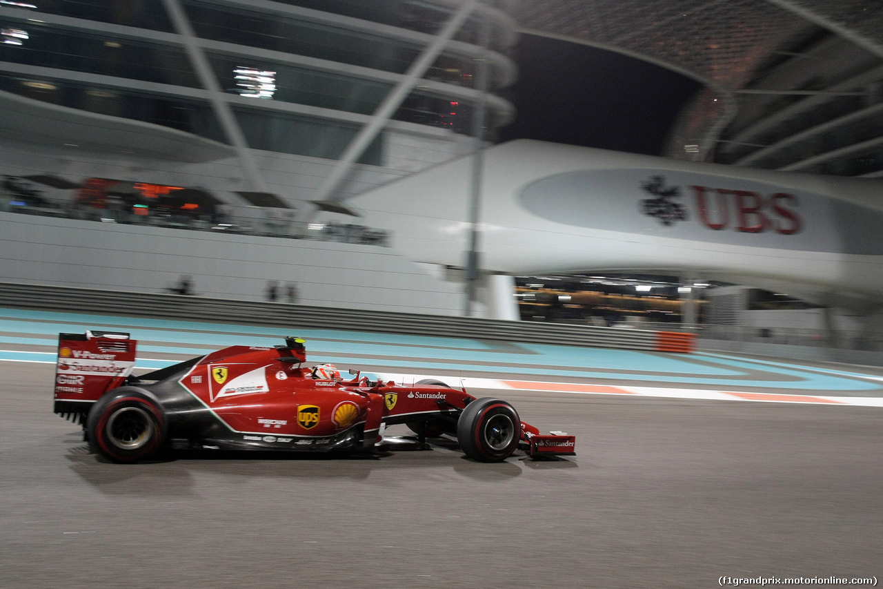GP ABU DHABI, 21.11.2014 - Prove Libere 2, Kimi Raikkonen (FIN) Ferrari F14-T