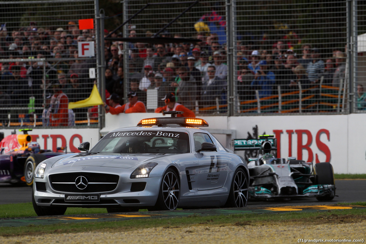 GP AUSTRALIA, 16.03.2014- Gara, The Safety car on the track