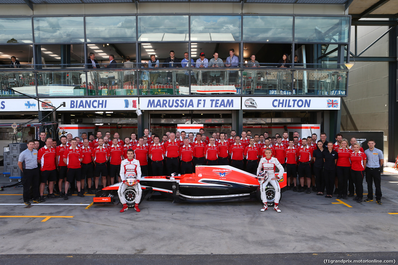 GP AUSTRALIA, 16.03.2014- Team photo, Marussia