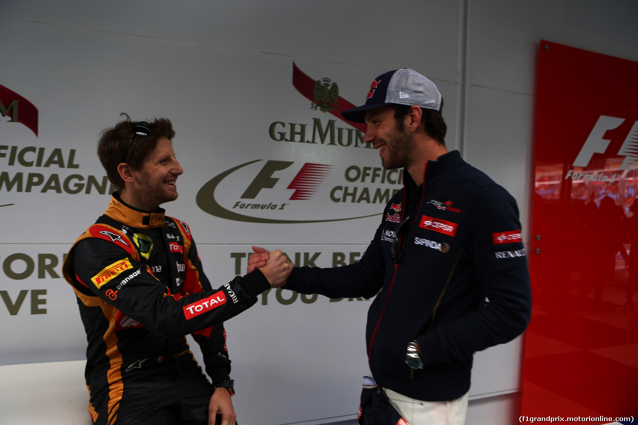GP AUSTRALIA, 16.03.2014- Romain Grosjean (FRA) Lotus F1 Team E22 e Jean-Eric Vergne (FRA) Scuderia Toro Rosso STR9